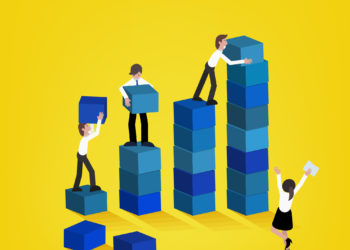 People working together with ERP Software