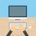 two hands on the keyboard animation