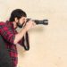 Photographer - a man taking the photo just started a photography business