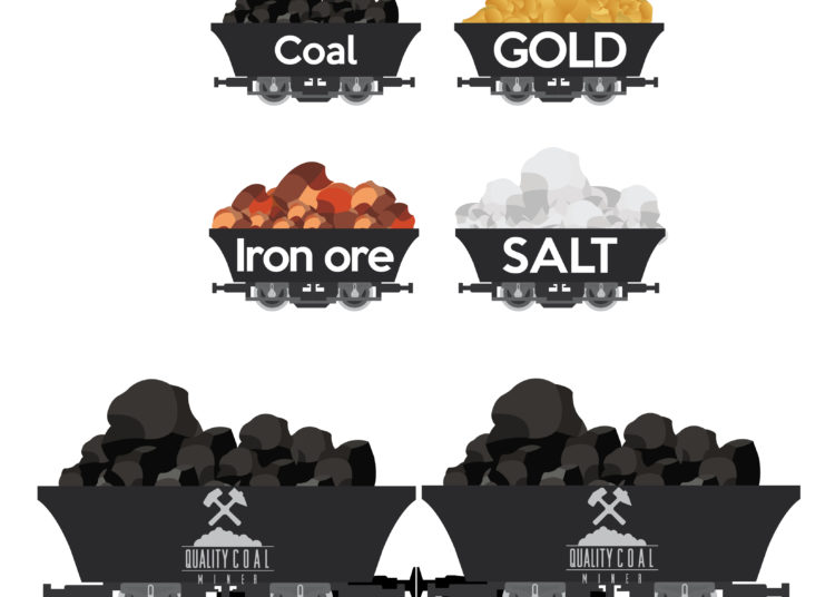 Commodities of gold, salt, iron and coal