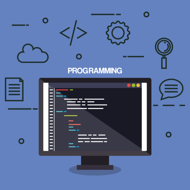 Programming Languages Set Icons Vector Illustration Design