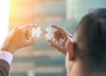 Business solutions, success and strategy concept.