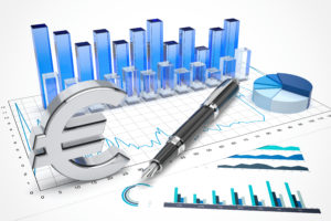 Euro stock trading concept