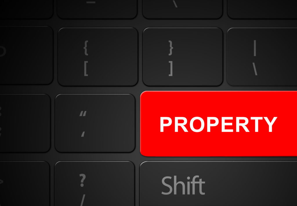 Keyboard with red property button