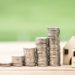 Saving money for real estate with buying a new home and loan for prepare in the future concept.