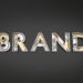 Brand word made from Mechanic alphabet. 3D illustration