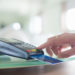 Woman hand with credit card for payment