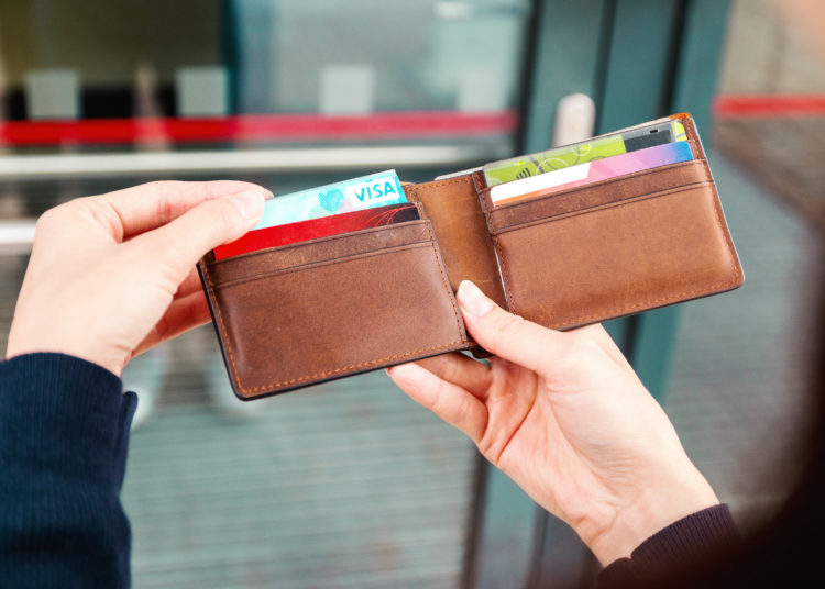 Woman hand with credit card for payment