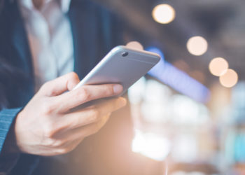 Business women hand are using smartphone.