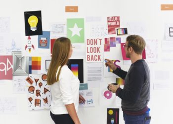 Startup Business People Looking on Strategy Board Information Thoughtful