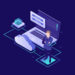 Protection of personal data, cloud storage of information, user authorization, cloud storage, secure access isometric vector illustration