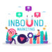 Vector illustration of Inbound marketing with magnet, Online pro