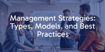 Business team strategizing in a modern office, whiteboard with management models and goals, professional and dynamic atmosphere, realistic style.