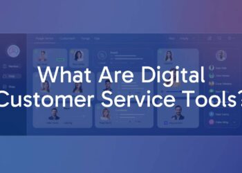 Modern digital customer service tools, multi-screen dashboard with live chat, email, and social media notifications, professional and sleek interface, tech-savvy vibe.