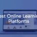 Modern online learning platform interface, laptop screen showing interactive course modules, digital education theme, clean and professional design, futuristic vibe.