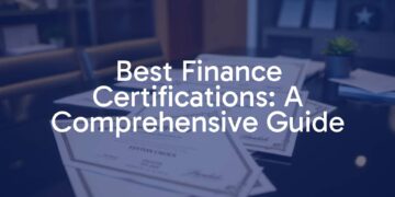 Professional finance certifications, CFA, CPA, CFP, and FMVA certificates laid out on a desk, financial documents in the background, modern office setting, professional and elegant.