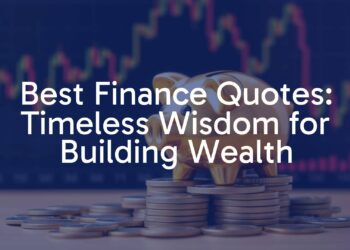 A golden piggy bank on a stack of coins, surrounded by financial charts and a quote bubble, warm and professional lighting, realistic.