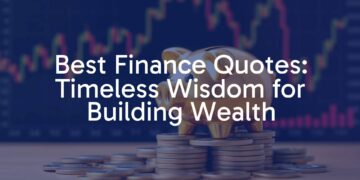 A golden piggy bank on a stack of coins, surrounded by financial charts and a quote bubble, warm and professional lighting, realistic.