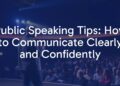 A confident speaker on stage, microphone in hand, engaging with an audience, professional lighting, realistic.